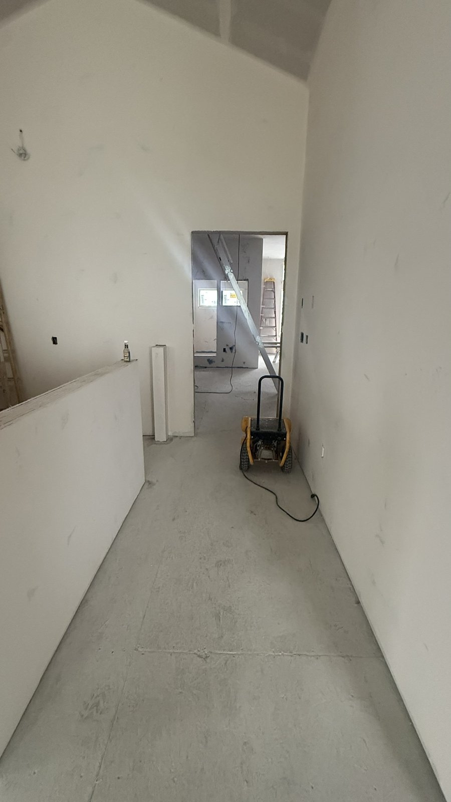 A hallway in the new hospital during buildout