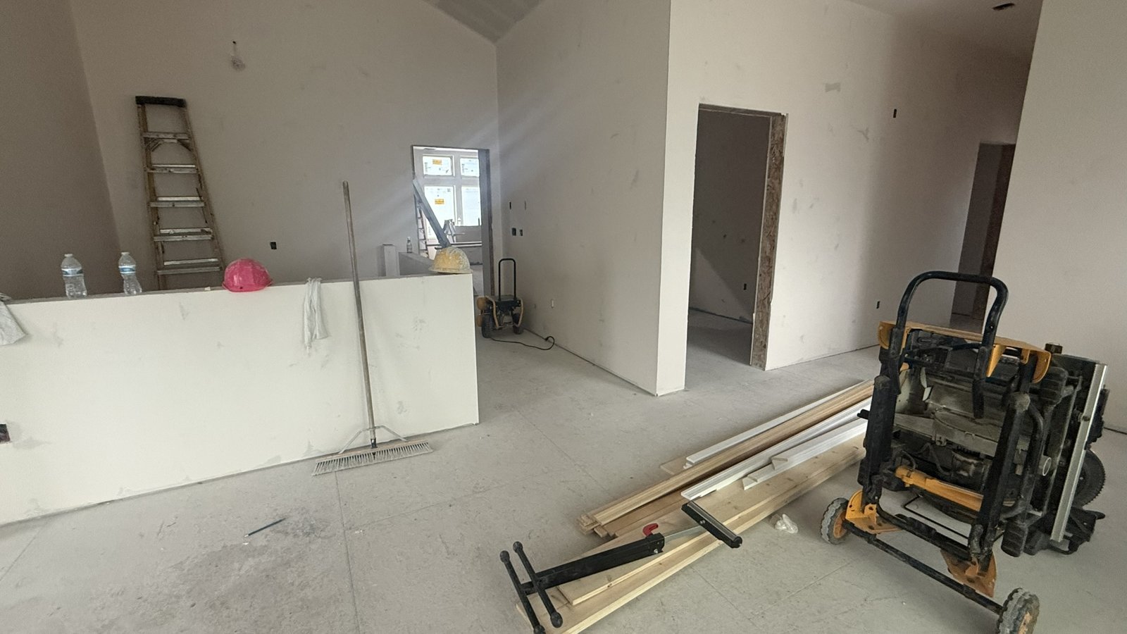 Interior buildout of the new hospital