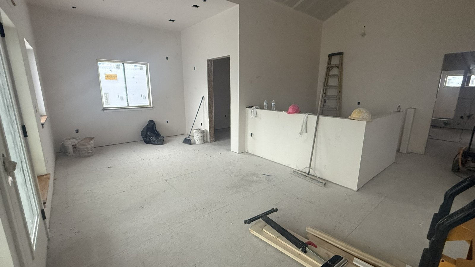 An exam room taking shape during construction
